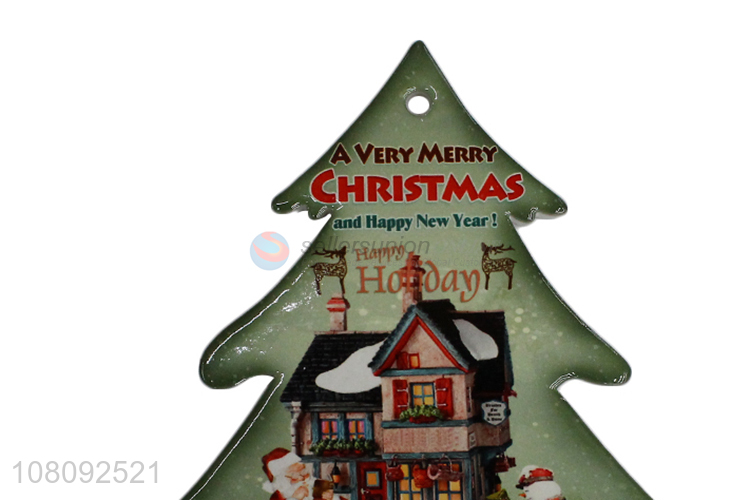 Best selling water-absorbent ceramic Christmas tree drinks coasters