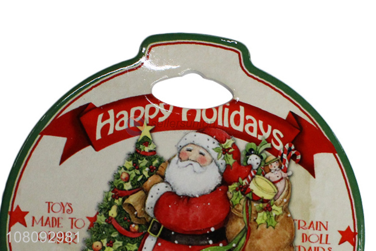 High quality insulated Christmas ceramic coffee coaster with cork back