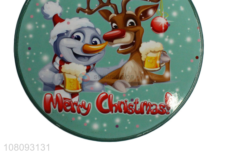 Hot selling Christmas ceramic coffee cup mat Xmas drinks coasters