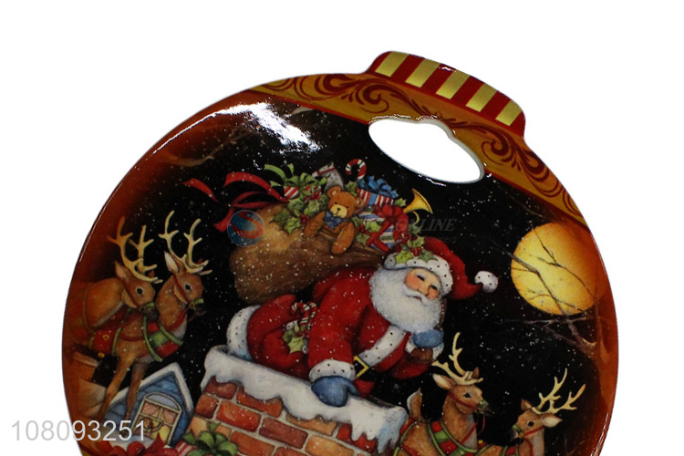 China supplier heatproof ceramic Christmas coffee coaster for decoration