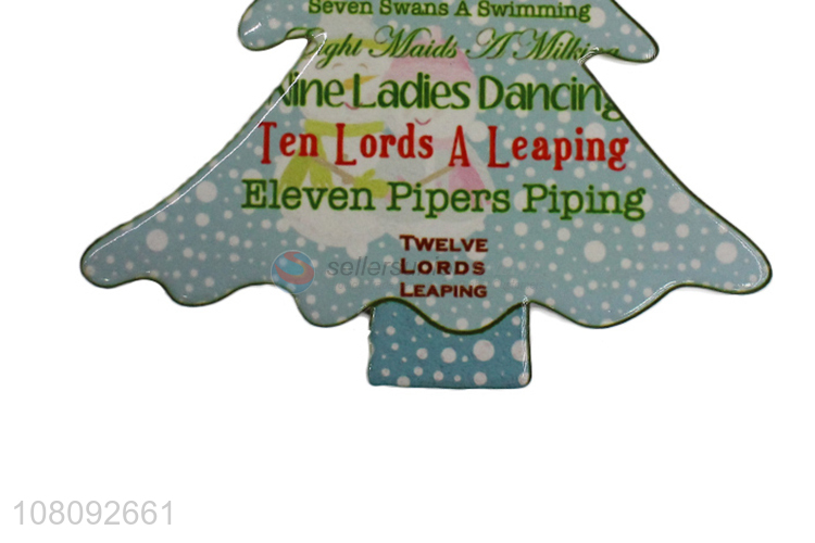 Low price decorative Christmas series ceramic tablemat cork cup mat