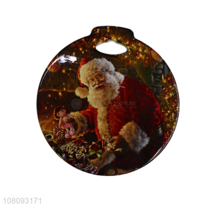Yiwu market dual-use Christmas ceramic coaster cork dining <em>tablemat</em>