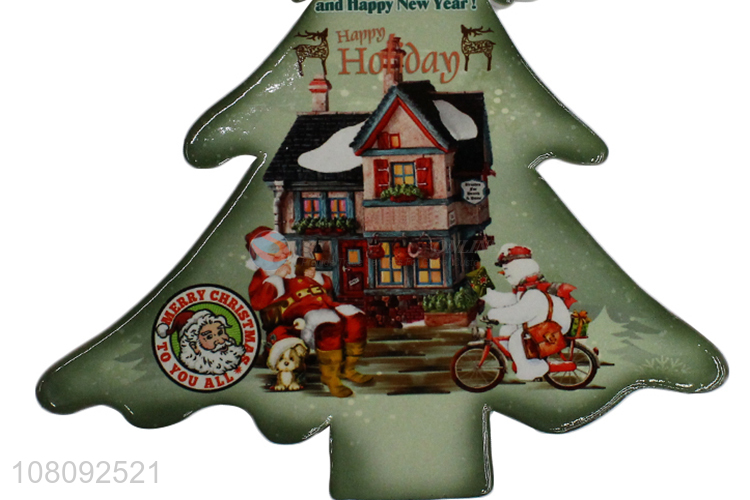 Best selling water-absorbent ceramic Christmas tree drinks coasters