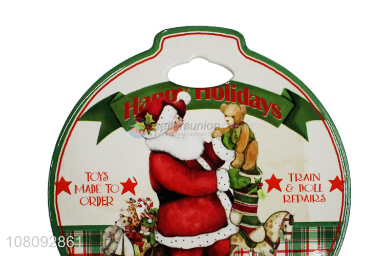 New hot sale decorative Christmas series ceramic cork coffee coaster