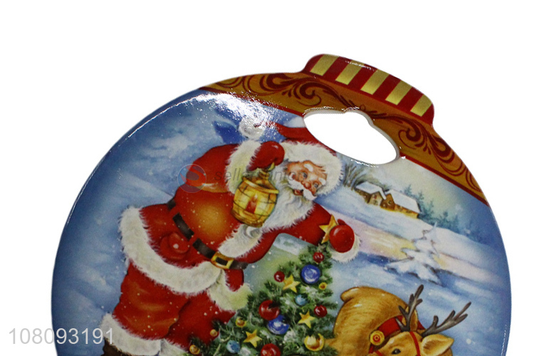 New hot sale custom Christmas ceramic cup mats Xmas cork heat pads