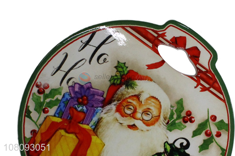 Recent desgin heatproof ceramic Christmas coaster porcelain placemat
