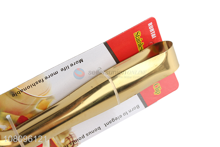 Hot sale golden food clip with hole kitchen tableware