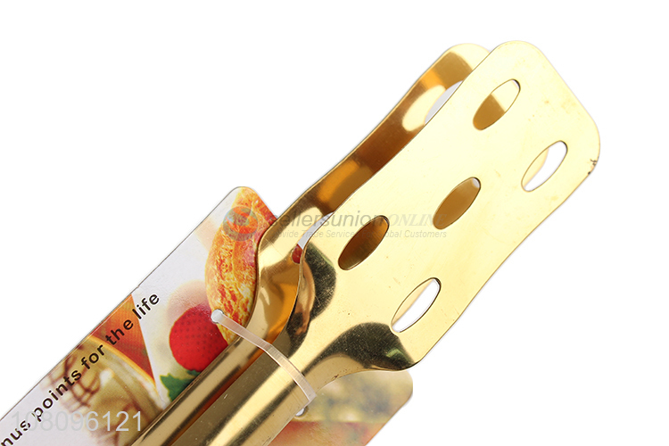 Hot sale golden food clip with hole kitchen tableware