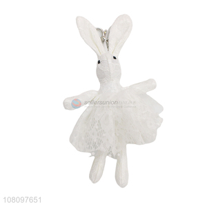 China factory white polyester rabbit children <em>schoolbag</em> pendant