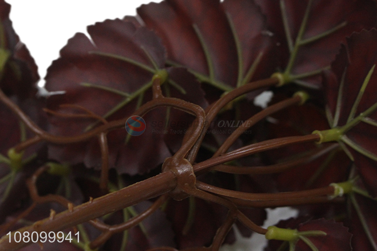Latest design natural fake plant green leaves decoration
