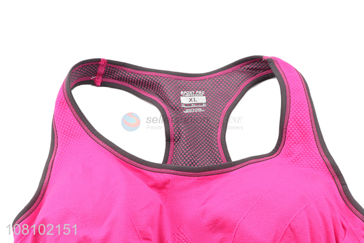 Wholesale from china rose red fitness sports bra for women