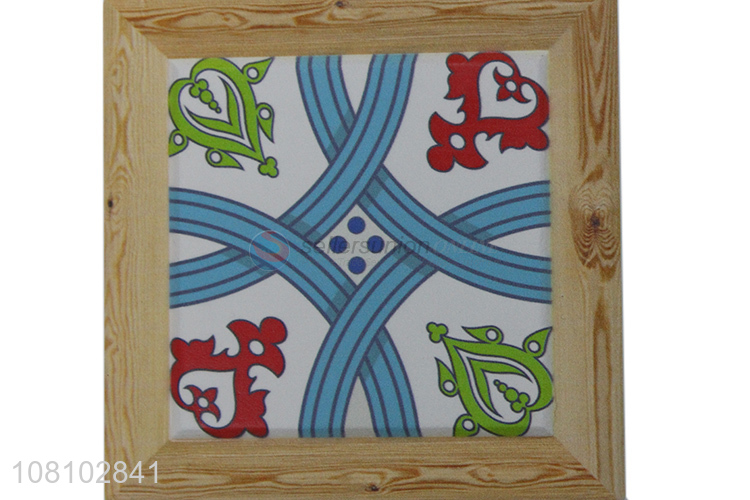 Low price wholesale wooden printed bowl mat kitchen accessories