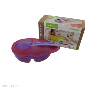 Fashion Design Plastic Baby Food Bowl With Spoon