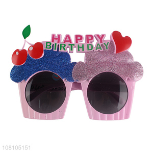 Recent design happy birthday party glasses birthday cake sunglasses