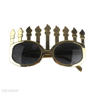 Ht sale gold cake candle party sunglasses for kids and adults
