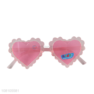 Factory supply heart shape party glasses trendy kids sunglasses