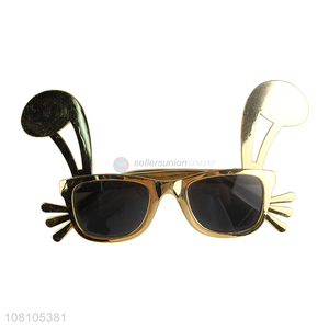 Low price golden rabbit party sunglasses for kids and adults