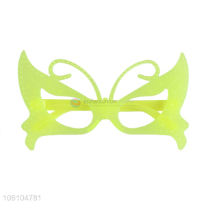 Wholesale novelty fluorescent color butterfly shape party glasses