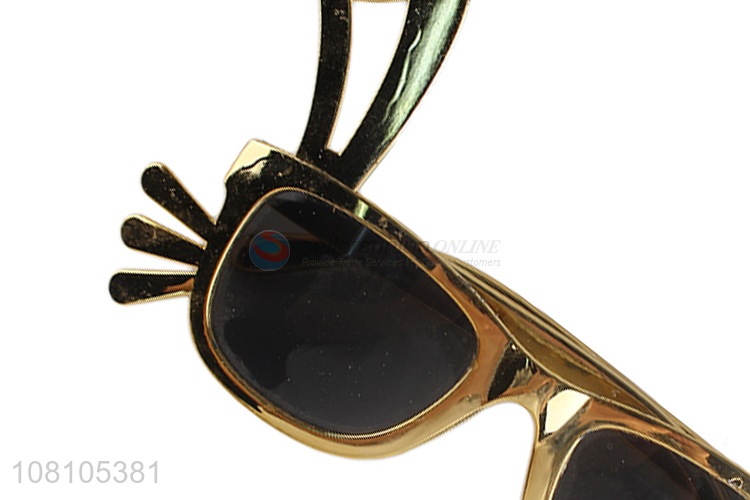 Low price golden rabbit party sunglasses for kids and adults