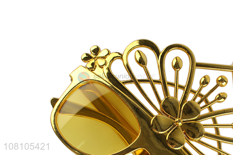 High quality beautiful gold crown party sunglasses fancy dress props