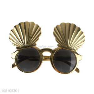 New product gold shell party sunglasses hawaiian party glasses