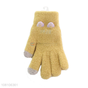 Yiwu direct sale cute girls gloves winter warm gloves