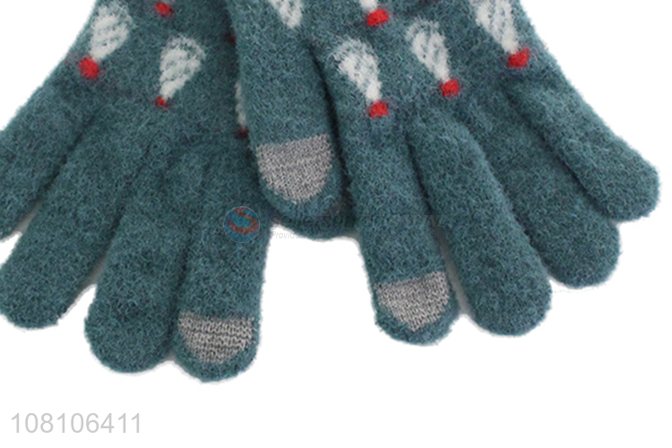 Fashion style ladies Christmas gloves winter warm gloves