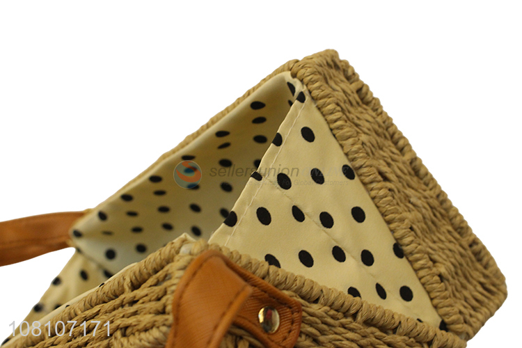 Promotional Fashion Handmade Straw Handbag Shoulder Bag