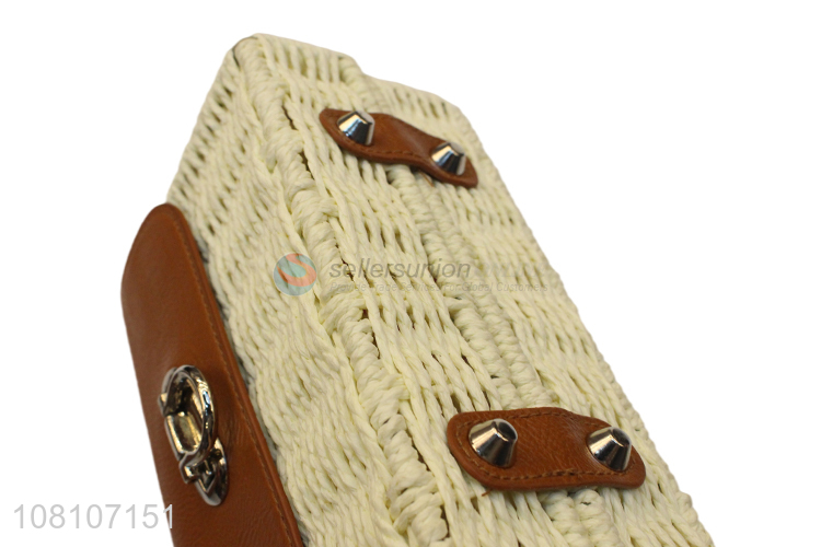 Good Price Handmade Women Straw Woven Beach Bag Shoulder Bag