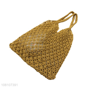 Custom Summer Cotton Rope Woven Handbag Beach Tote Bags