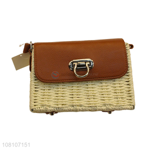 Good Price Handmade Women Straw Woven Beach Bag Shoulder Bag