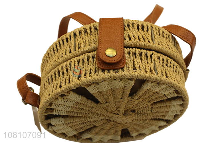 Latest Summer Natural Weave Round Straw Bag Shoulder Bag