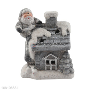 New arrival silver ceramic house christmas party decoration