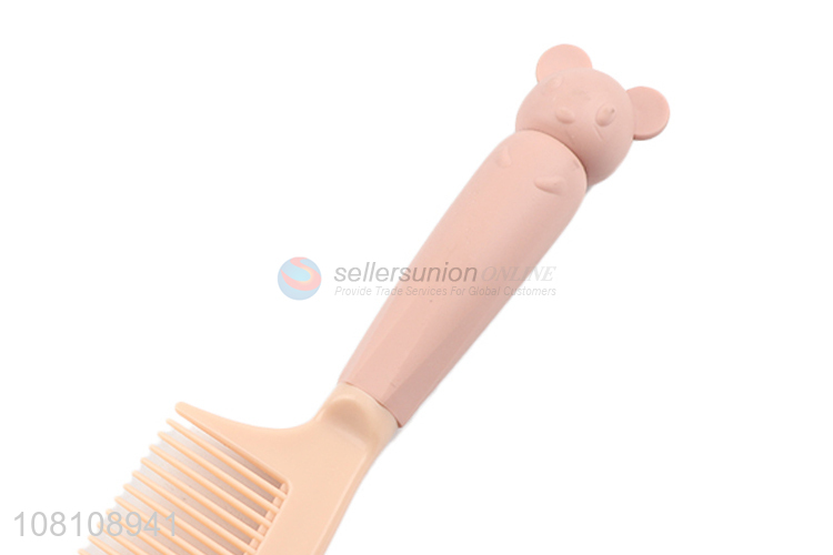 High quality pink cute animal handle comb set for ladies