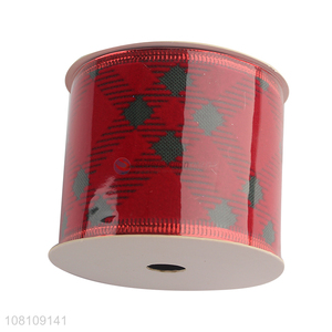 Good quality wired Christmas tree <em>ribbon</em> polyester <em>ribbon</em>