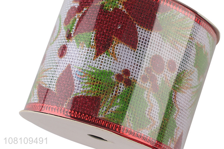 Recent design wired Christmas ribbon Xmas tree decoration
