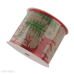 Top product custom printed Christmas <em>ribbon</em> DIY craft <em>ribbon</em>