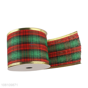 Low price wired check pattern <em>ribbon</em> Christmas plaid <em>ribbon</em>