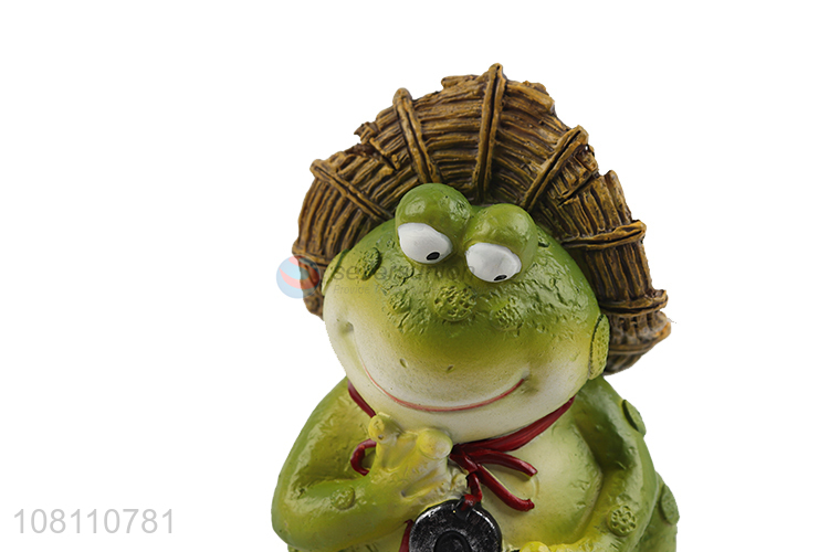 Hot selling cute frog garden decoration home craft ornaments