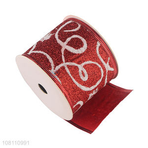 Fashion Printing Polyester <em>Ribbon</em> Glitter Gift Wrapping <em>Ribbon</em>