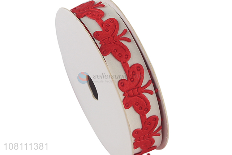Hot Selling Floral Ribbon Roll Cartoon Butterfly Ribbon