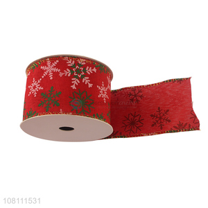 New Style Christmas Printed Wired Edge <em>Ribbon</em> DIY Craft <em>Ribbon</em>