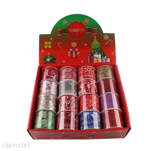 Factory Price Christmas Decoration Gift Wrapping Ribbon Set