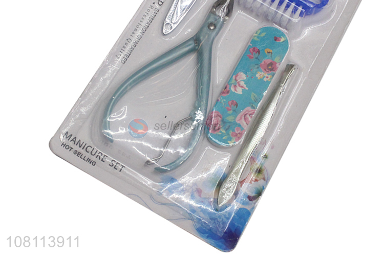 Latest design portable plastic manicure set for nail care