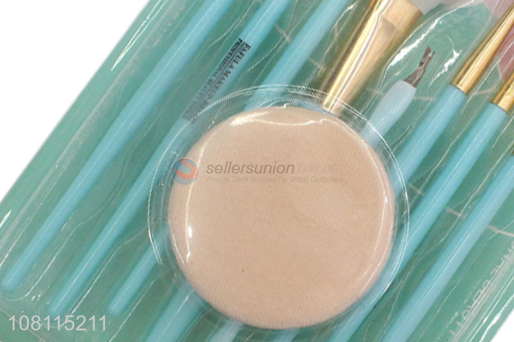 Factory supply reusable soft makeup brush with cosmetic puff