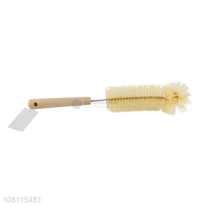 China supplier long handle wooden cleaning brush cup bottle brush