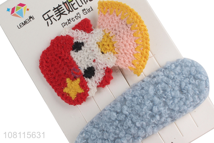 High quality autumn and winter knitted hair clips hair ornaments
