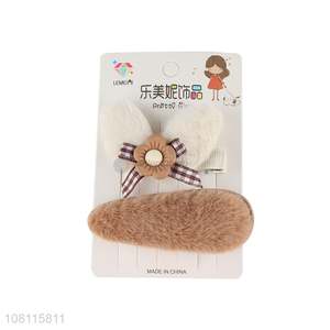 New arrival fall and winter hair clips fluffy hair barrettes