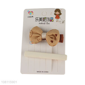 High quality bowknot hair barrette resin bobby pin hairpin set
