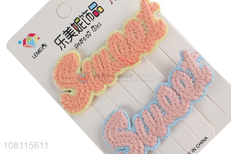Factory supply fall and winter knitted hair clips hair barrettes